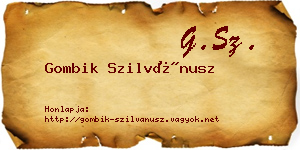 Gombik Szilvánusz névjegykártya